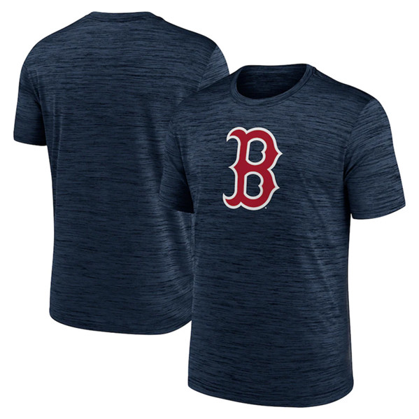 Men's Boston Red Sox Navy Team Logo Velocity Performance T-Shirt - Click Image to Close